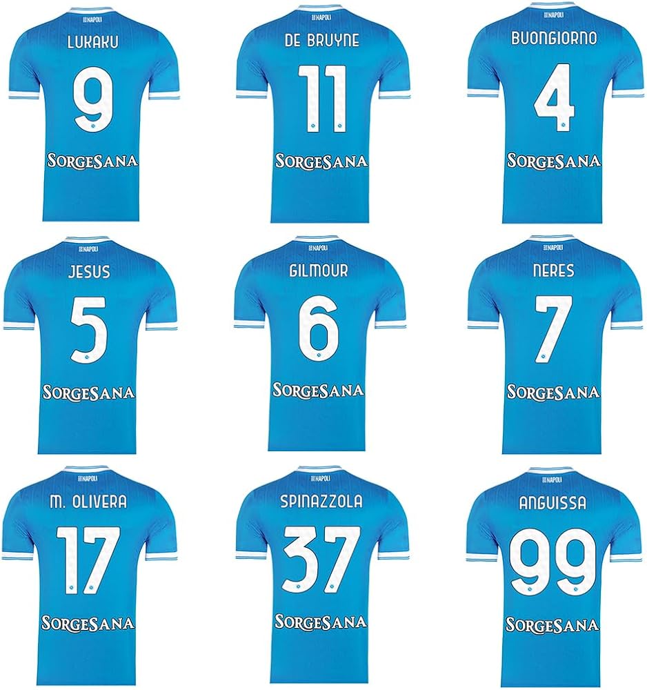 2526ナポリホーム背番号11デ・ブライネ 2526ナポリホーム背番号11デ・ブライネ 2526ナポリホーム背番号